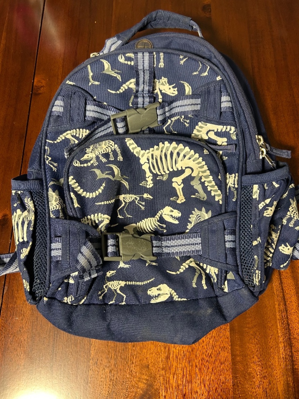 Pottery Barn Kids Small Mackenzie Glow-in-the-Dark Dino Bones Backpack
